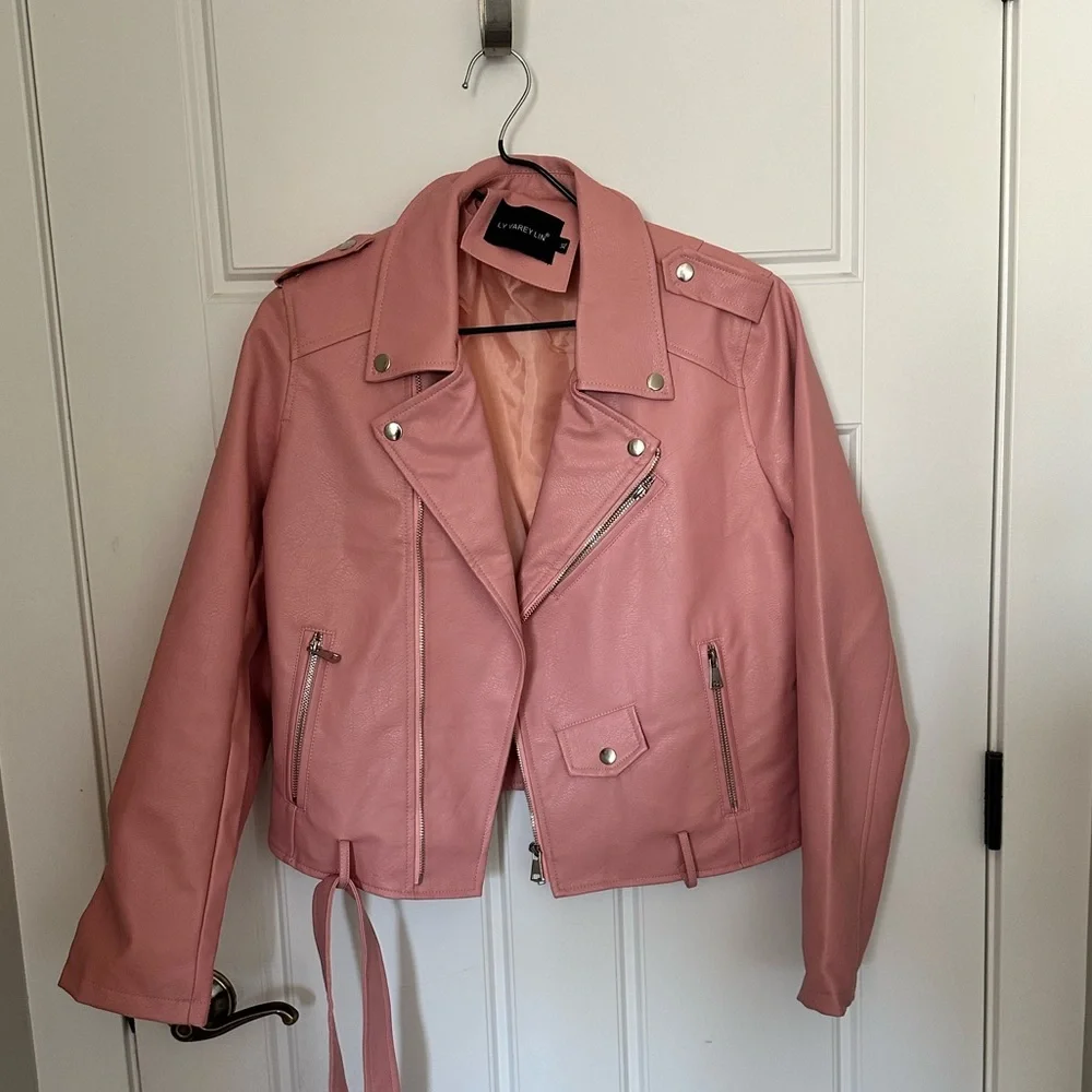 Pink pleather jacket - Picture 1 of 2